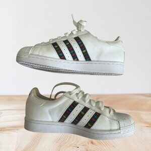 ADIDAS Big Girls Superstar Multicolor Sneakers Size 5.5